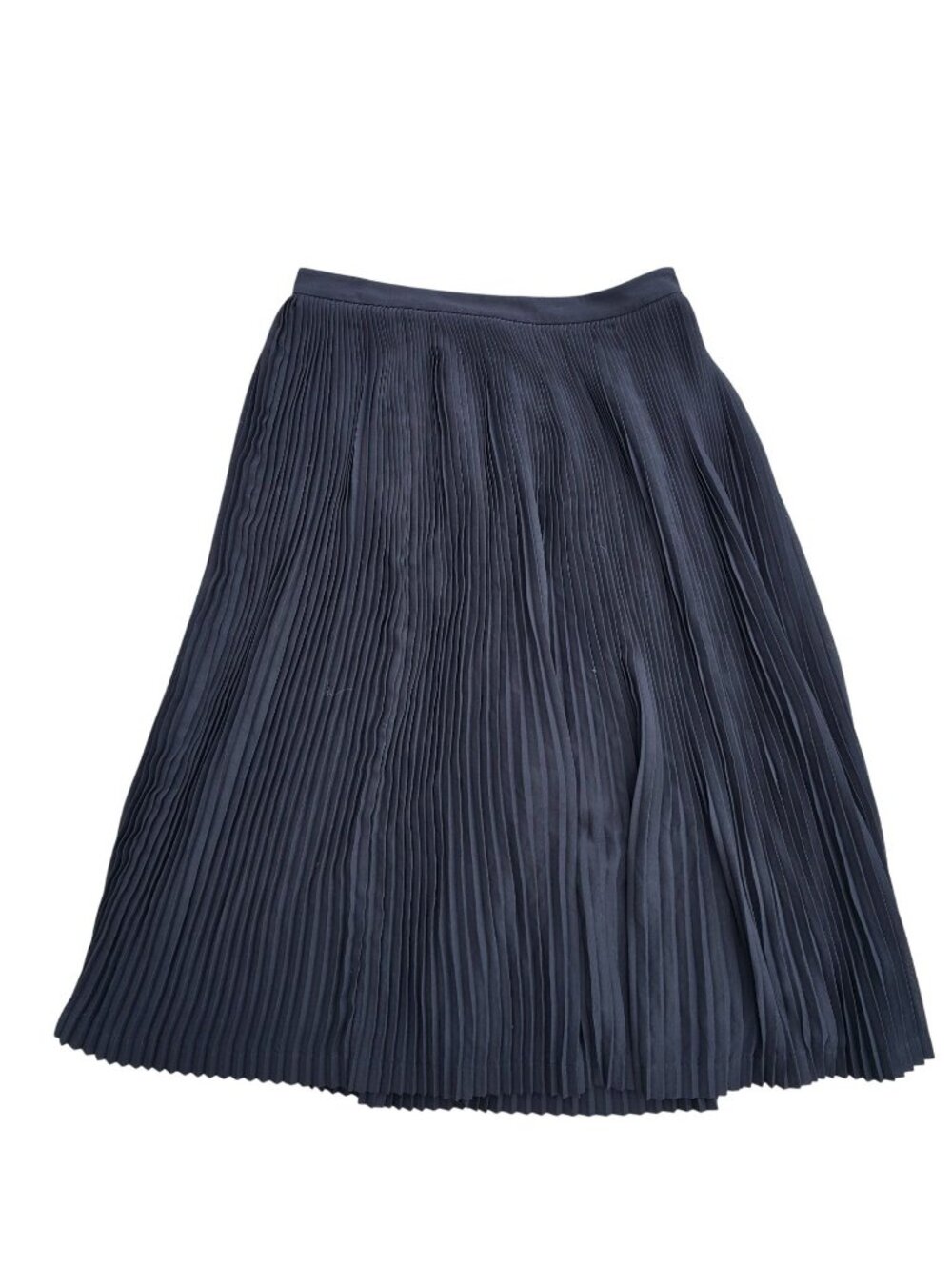 Calvin Klein Womens Pleated A-Line Skirt Navy Size 2 Knee Length Lightweight